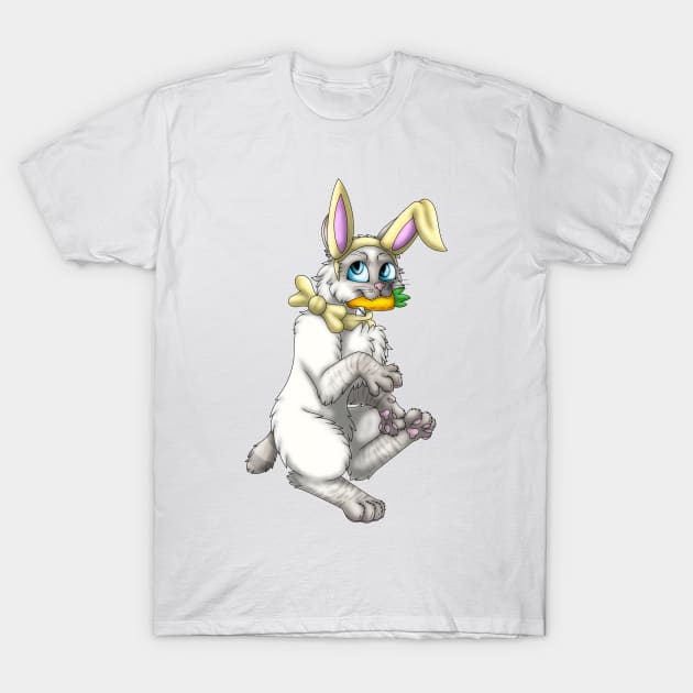 Bobtail BunnyCat: Fawn Lynx Point (Yellow) T-Shirt by spyroid101